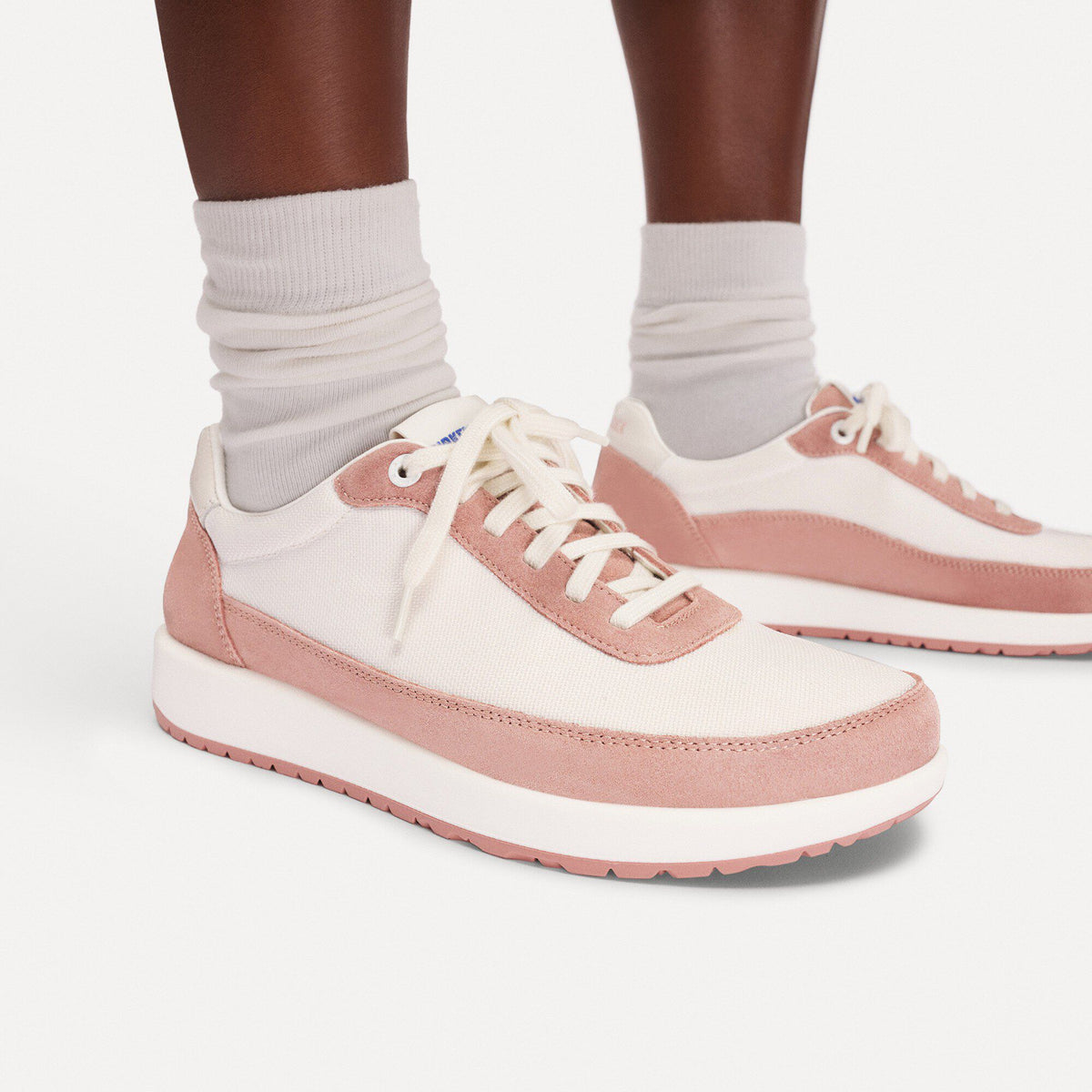 Honnef City Leather-Textile in Color Pink Clay / Eggshell | Birkenstock