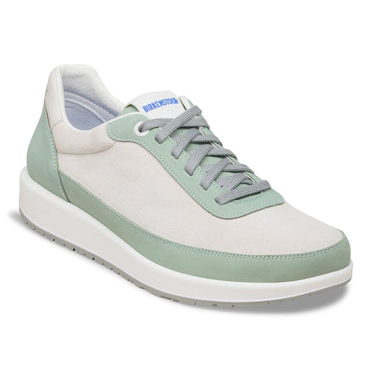 Honnef City Mixed Leather in Color Pure Sage / White | Birkenstock