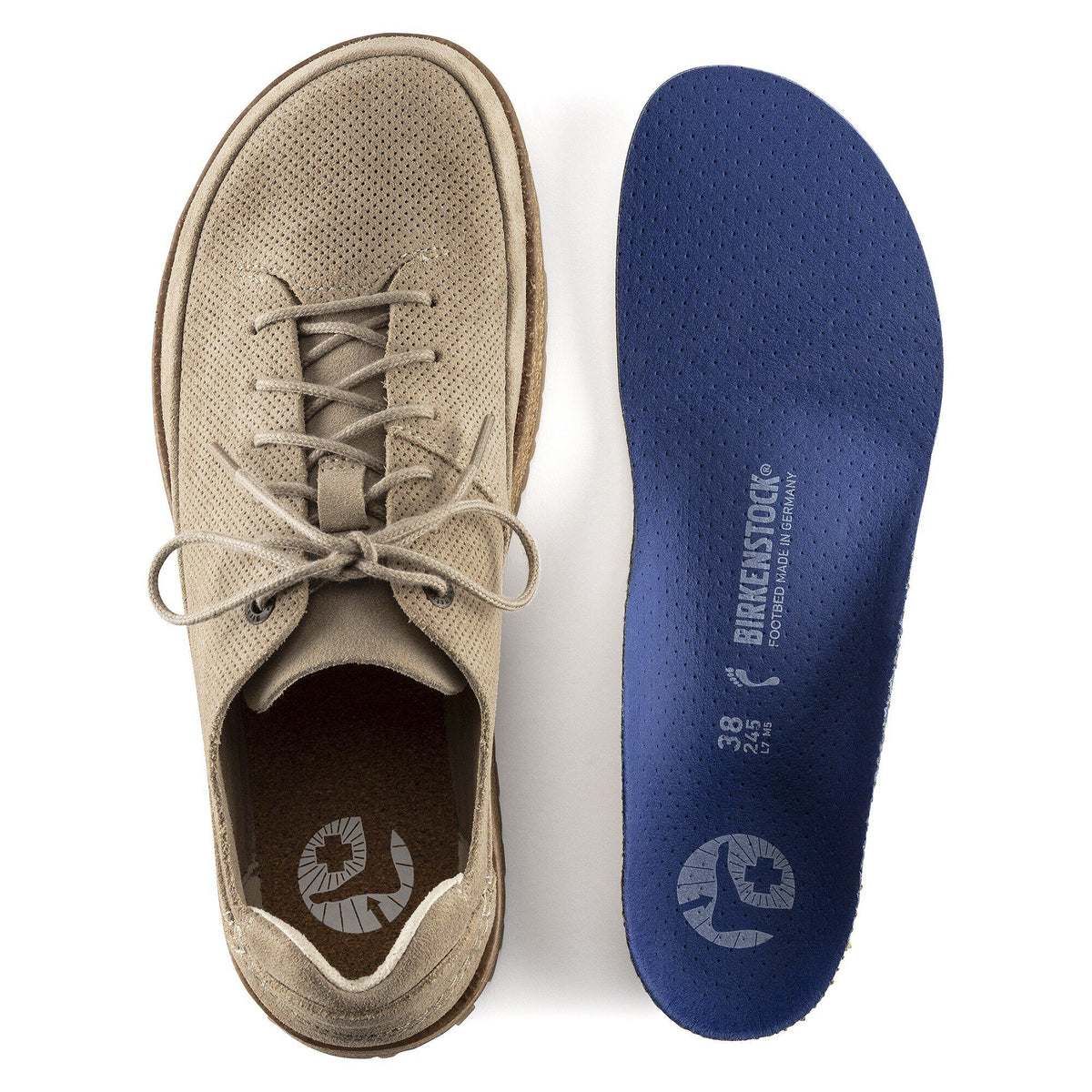 Honnef Light Suede Leather in Color Sandcastle | Birkenstock