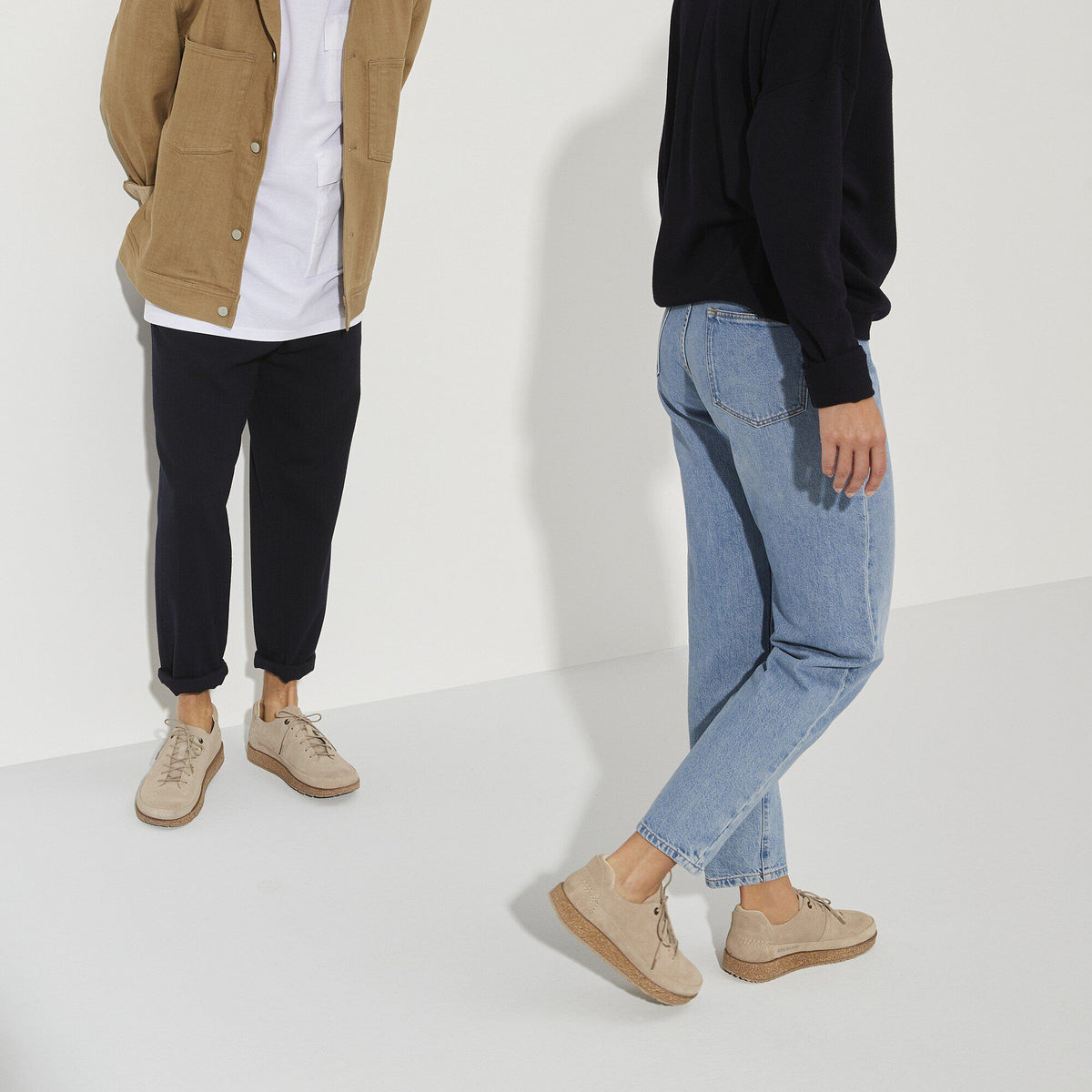 Honnef Light Suede Leather in Color Sandcastle | Birkenstock