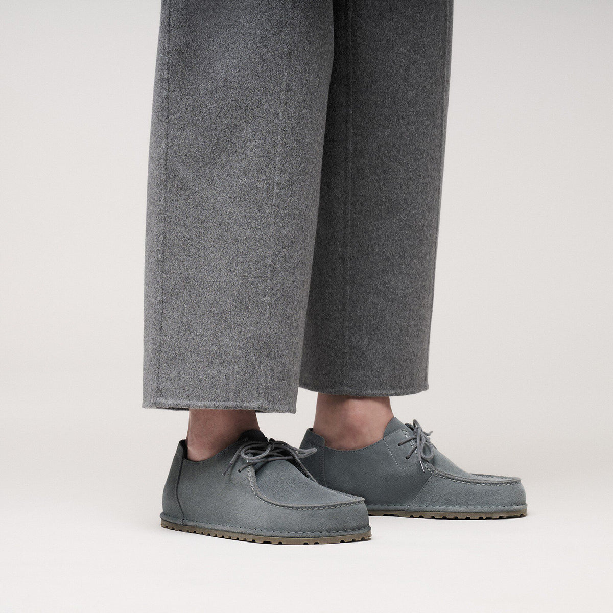 Utti Lace Suede Leather in Color Basalt Gray | Birkenstock