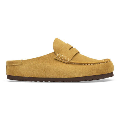 Naples Wrapped Suede Leather in Color Cork Brown | Birkenstock