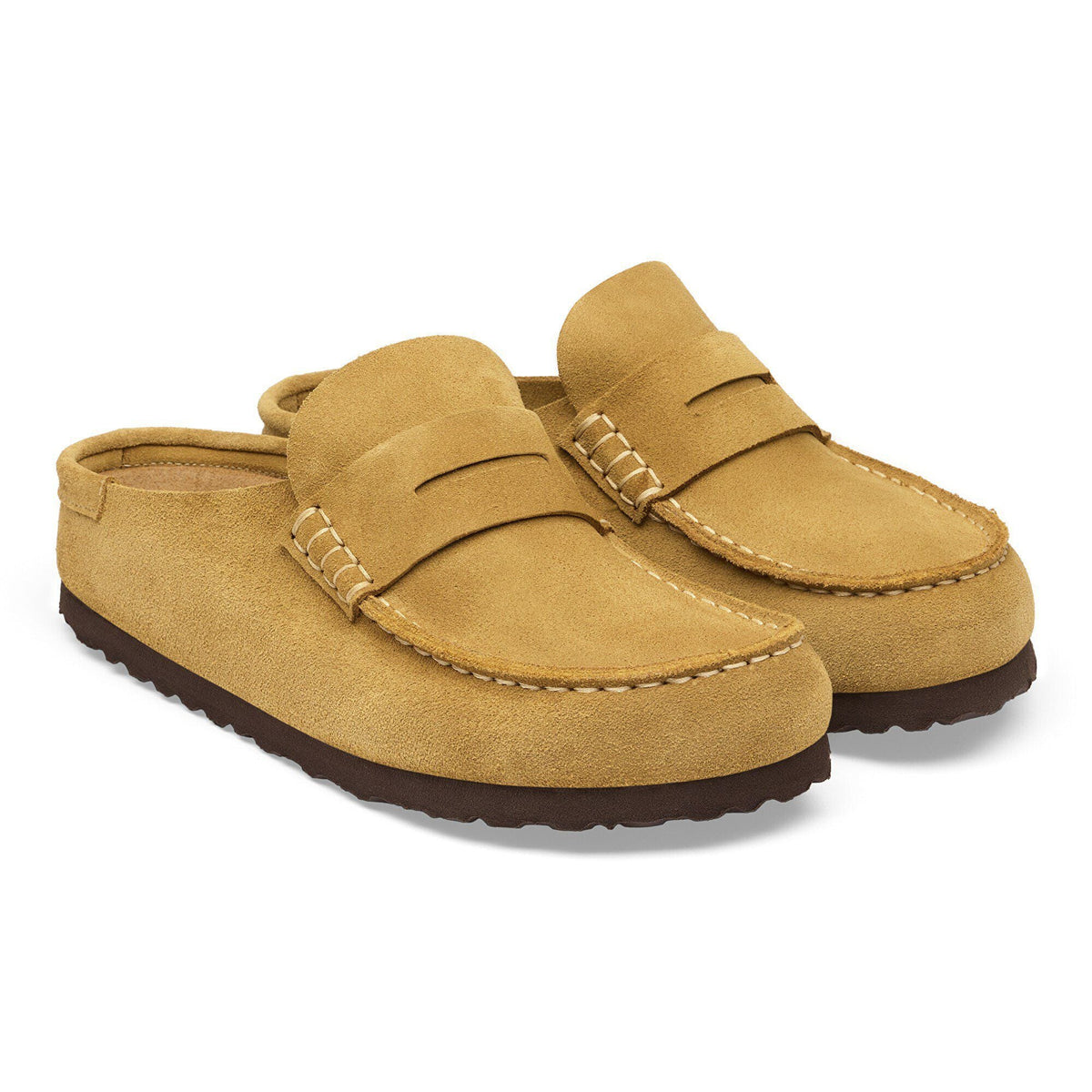 Naples Wrapped Suede Leather in Color Cork Brown | Birkenstock