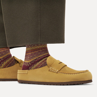 Naples Wrapped Suede Leather in Color Cork Brown | Birkenstock