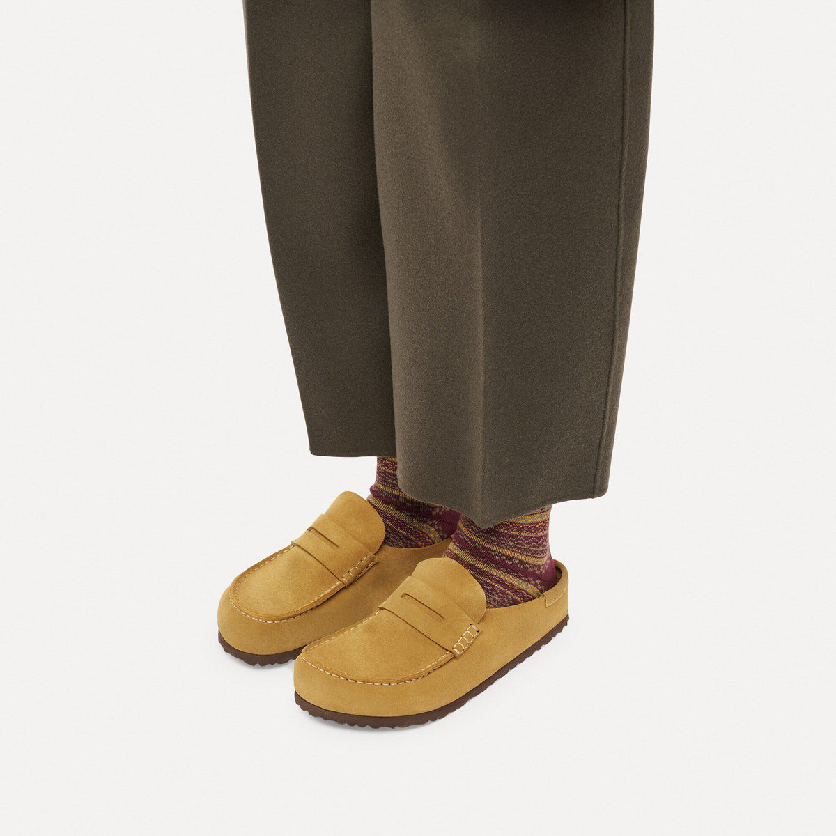 Naples Wrapped Suede Leather in Color Cork Brown | Birkenstock