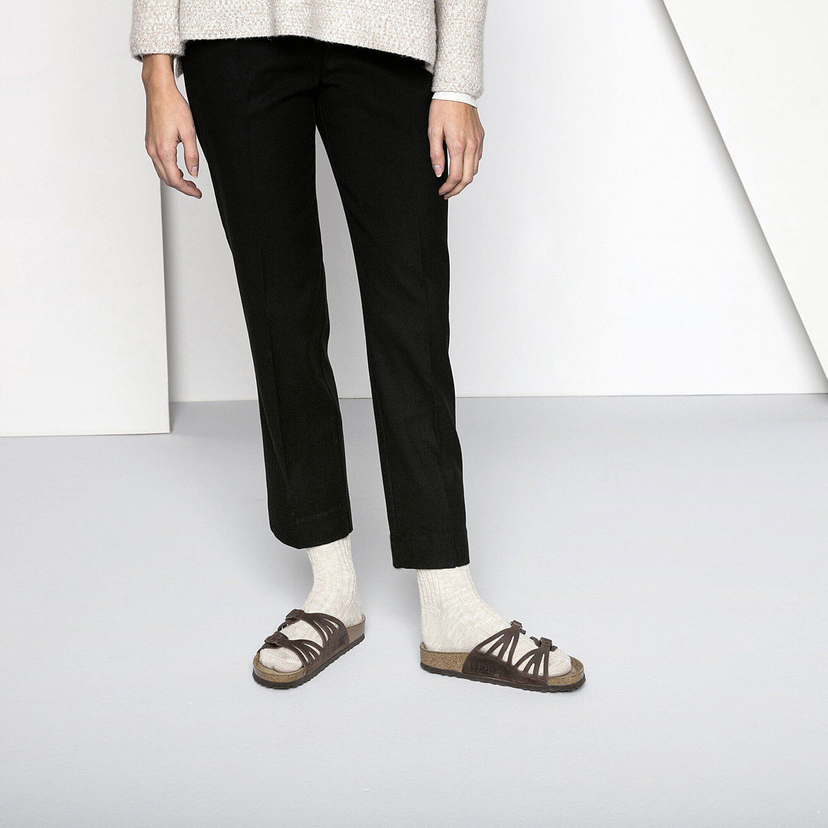 Cotton Slub Women Cotton-Polyamide-Elastane in Color Beige/White | Birkenstock