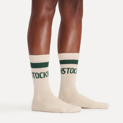 Cotton Tennis Socks Cotton-Polyamide-Elastane in Color Oatmeal/Dark Teal | Birkenstock