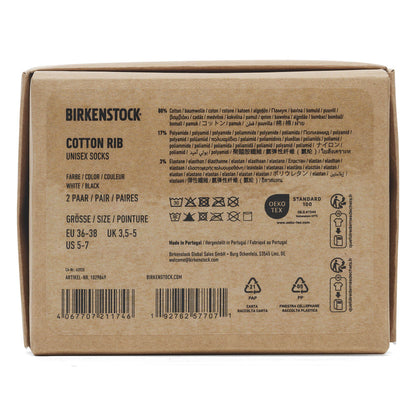 Cotton Ribbed Socks Multi Pack Cotton-Polyamide-Elastane in Color Black/White | Birkenstock