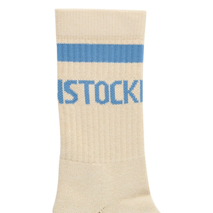 Cotton Tennis Socks Cotton-Polyamide-Elastane in Color Oatmeal/Archive Denim Blue | Birkenstock
