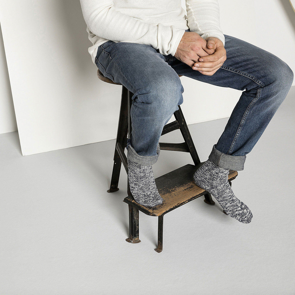 Cotton Slub Men Cotton-Polyamide-Elastane in Color Blue/White | Birkenstock