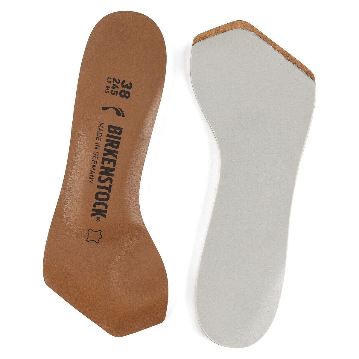 Comfort Toeless Insole Leather Leather in Color Brown | Birkenstock