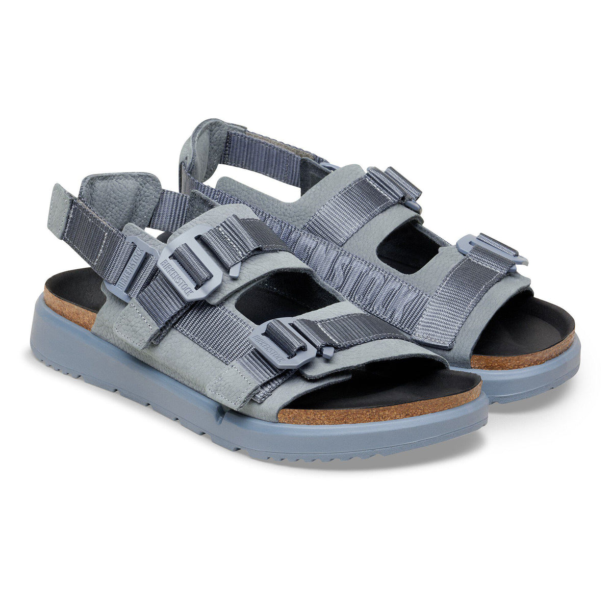 Shinjuku Leather-Textile in Color Basalt Gray | Birkenstock