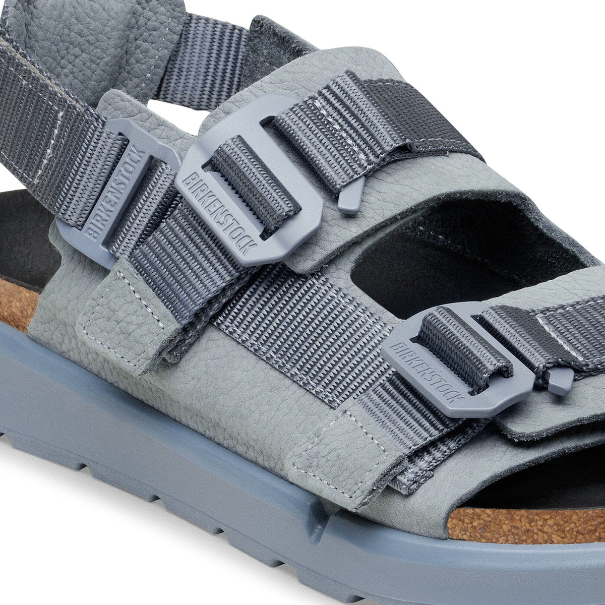 Shinjuku Leather-Textile in Color Basalt Gray | Birkenstock