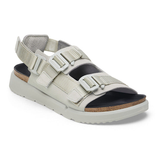 Shinjuku Leather-Textile in Color Mineral Gray | Birkenstock
