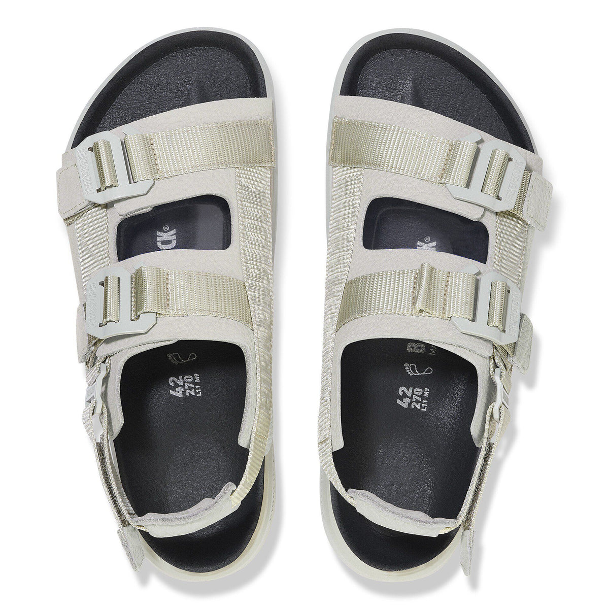 Shinjuku Leather-Textile in Color Mineral Gray | Birkenstock