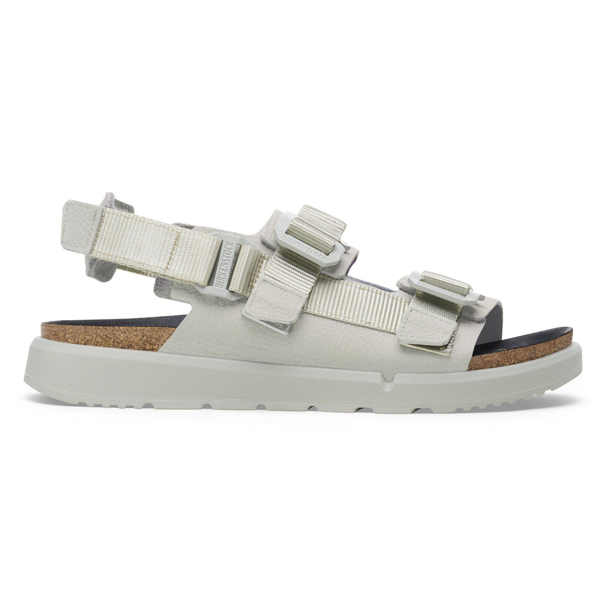 Shinjuku Leather-Textile in Color Mineral Gray | Birkenstock