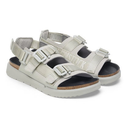 Shinjuku Leather-Textile in Color Mineral Gray | Birkenstock