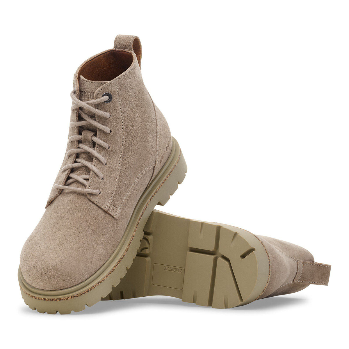 Highwood Lace Mid Men Suede Leather in Color Taupe | Birkenstock