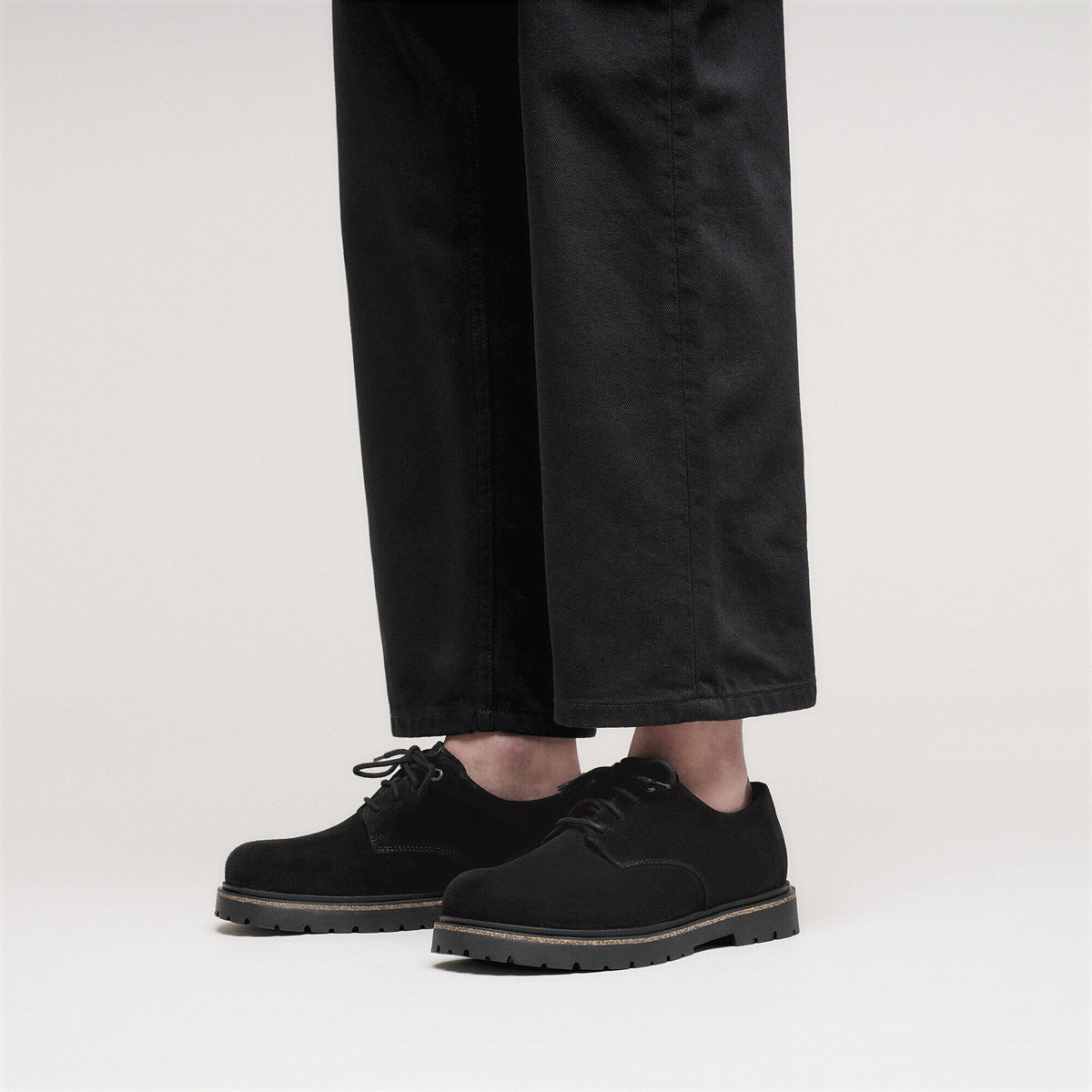 Highwood Lace Low Suede Leather in Color Black | Birkenstock
