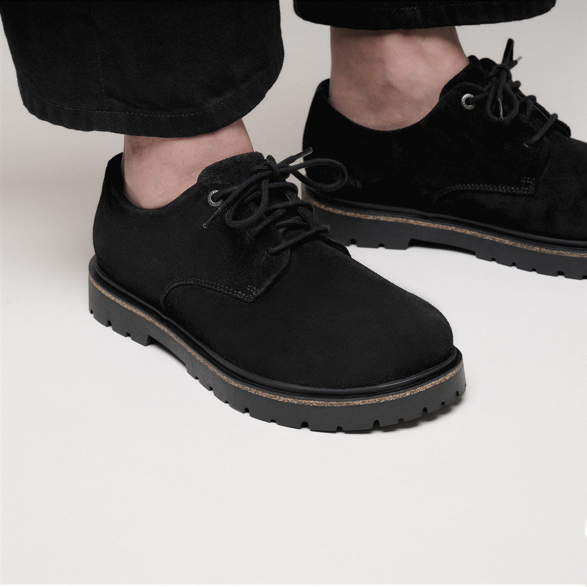 Highwood Lace Low Suede Leather in Color Black | Birkenstock