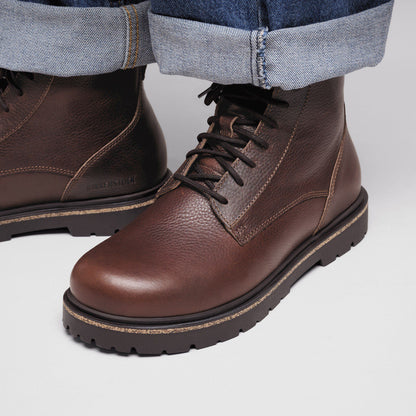 Highwood Lace Mid Men Leather in Color Chocolate | Birkenstock