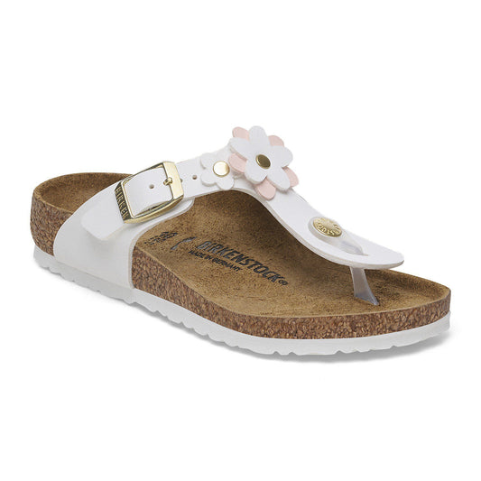 Gizeh Flowers Kids Birko-Flor in Color White | Birkenstock